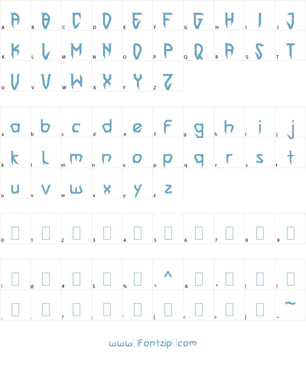 The First II Font Character
